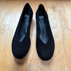 Eileen Fisher Patchi Black Suede Minimalist Flats